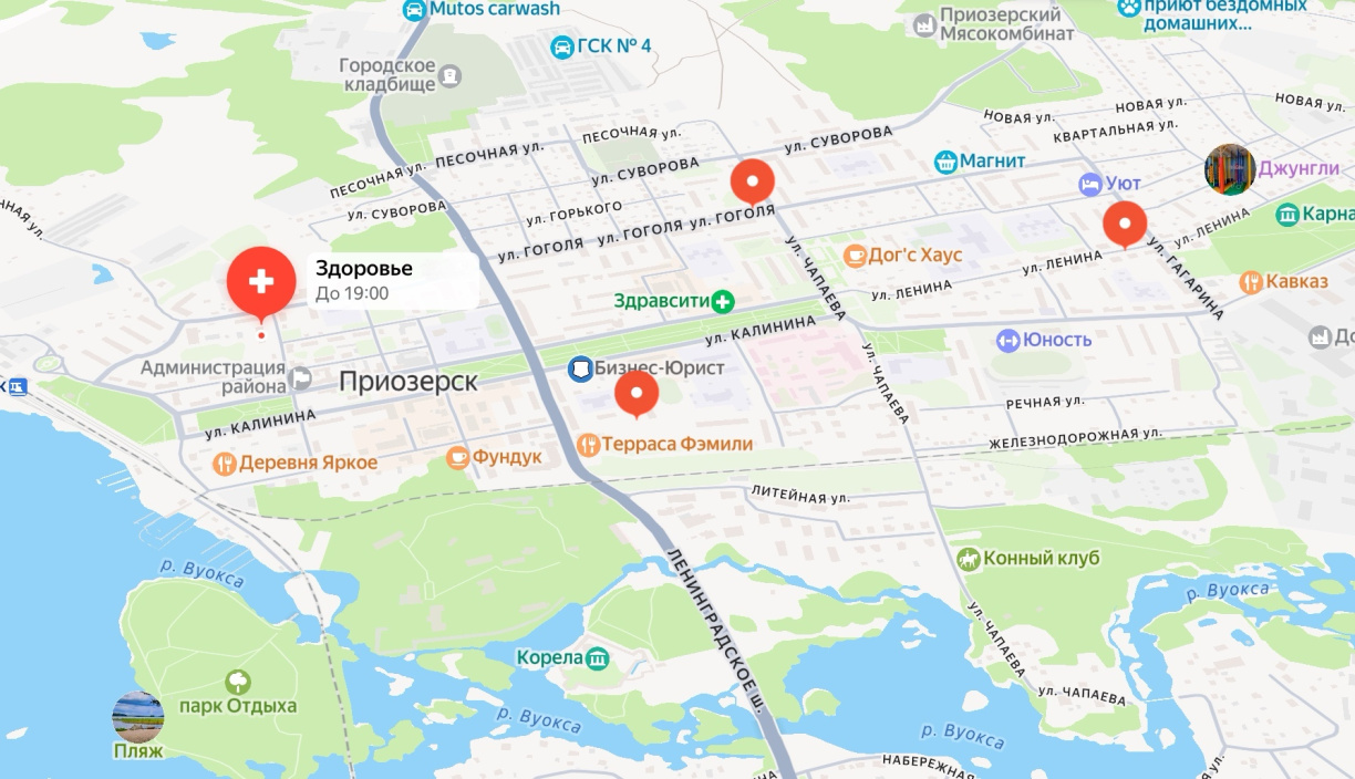 Где принимает уролог в Приозерске | клиника "Здоровье", Комсомольская, 6